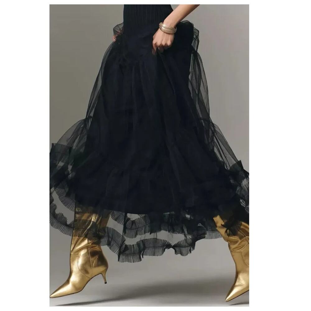 NEW En Saison Darcy Sleeveless Tulle Midi Dress Size Large - Picture 3 of 14